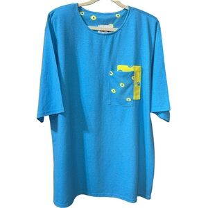 Vintage PHYSICAL ATTRACTION TOO T-shirt Women's Size 3X Light Blue Front Pocket